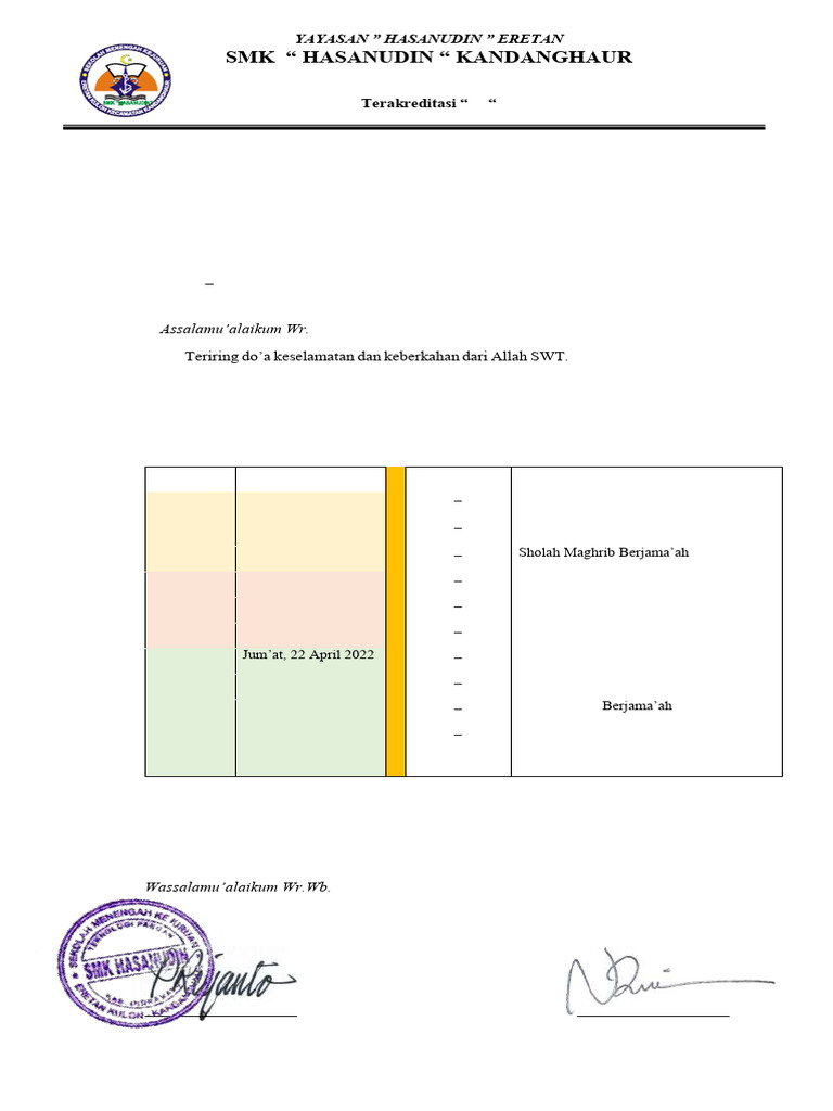 Surat Edaran Ramadhan 1443 H | PDF