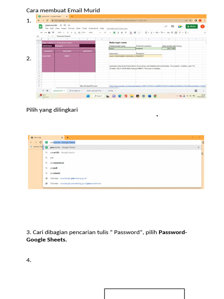 Cara membuat Email Murid | PDF