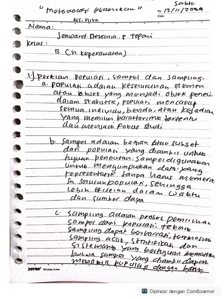 TI. Jenward Topali - METODOLOGI PENELITIAN | PDF
