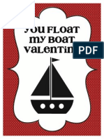 Valentine Boat Print