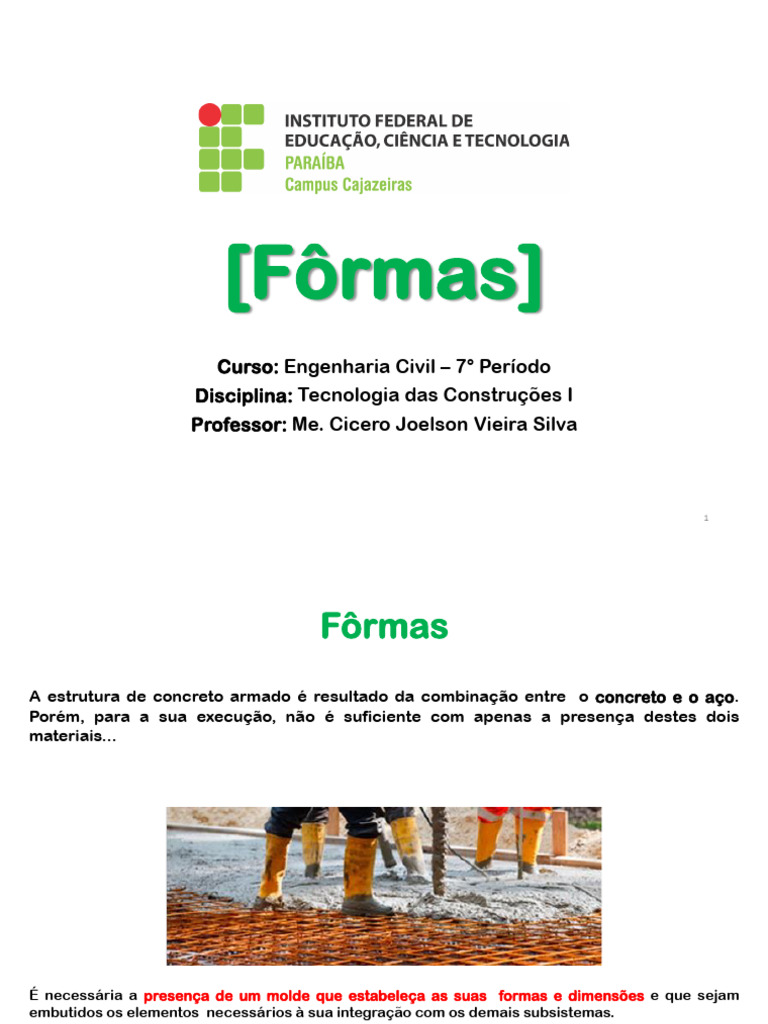 Aula 11 - Fôrmas Novo | PDF