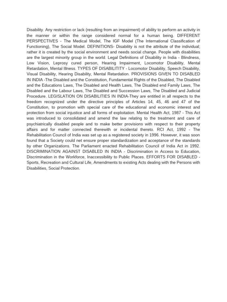 Disability Pdf