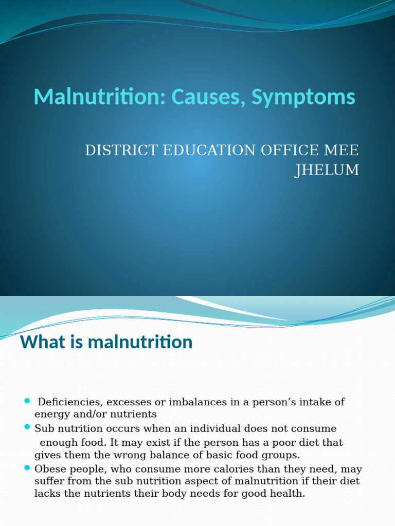 Malnutrition Pdf
