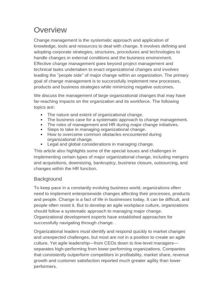 Change management in hr pdf