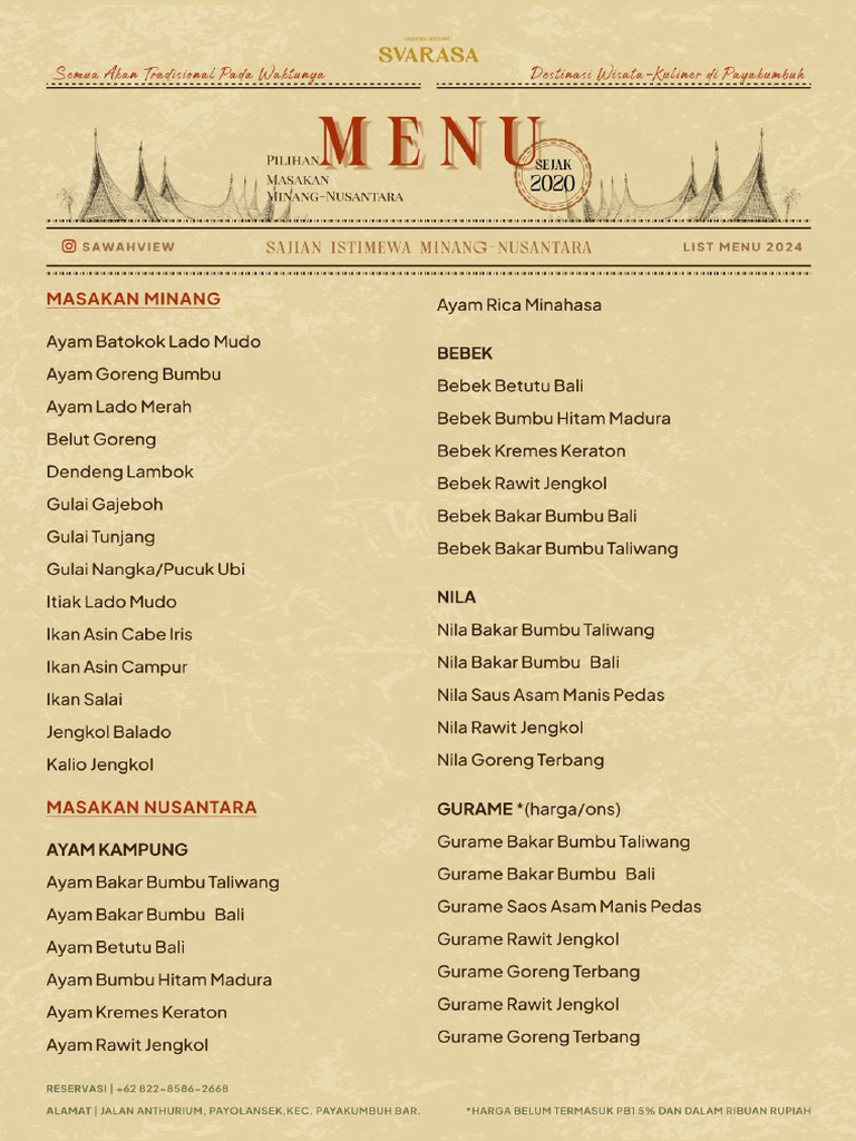 List Menu Svarasa Juli 2024 AoPGaXZ9nqt88XD9 | PDF