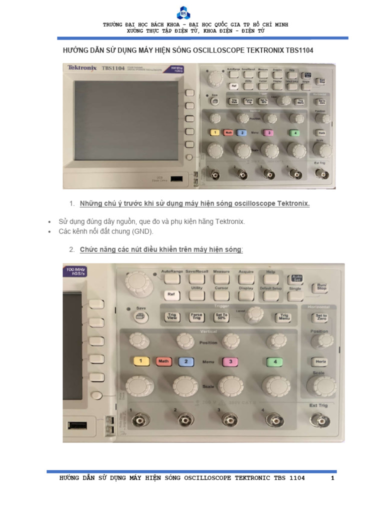 HDSD Máy Hiện Sóng Oscilloscope Tektronix TBS1104.V2 PDF