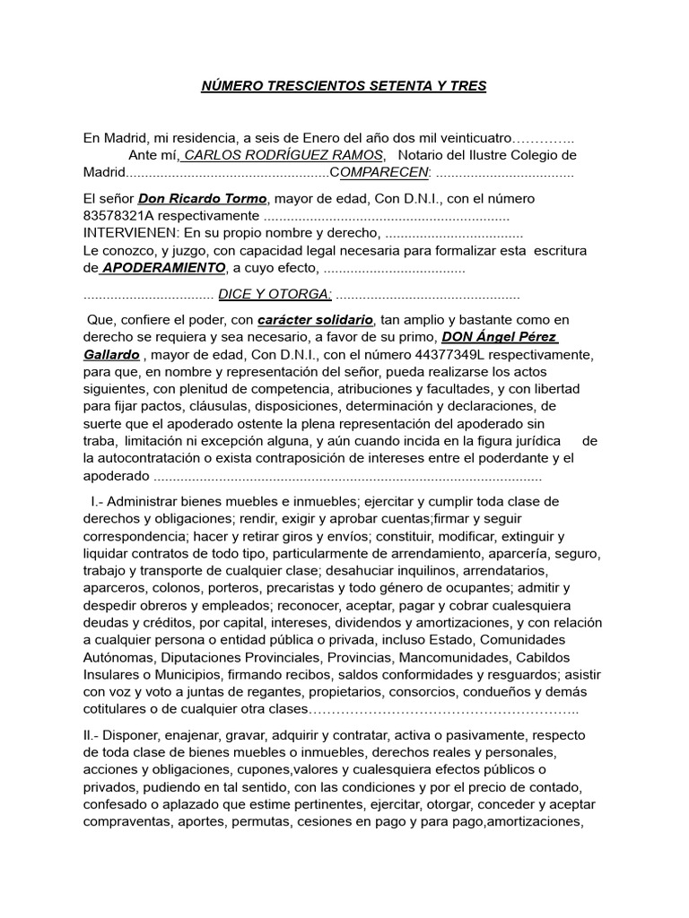 Poder Notarial | PDF