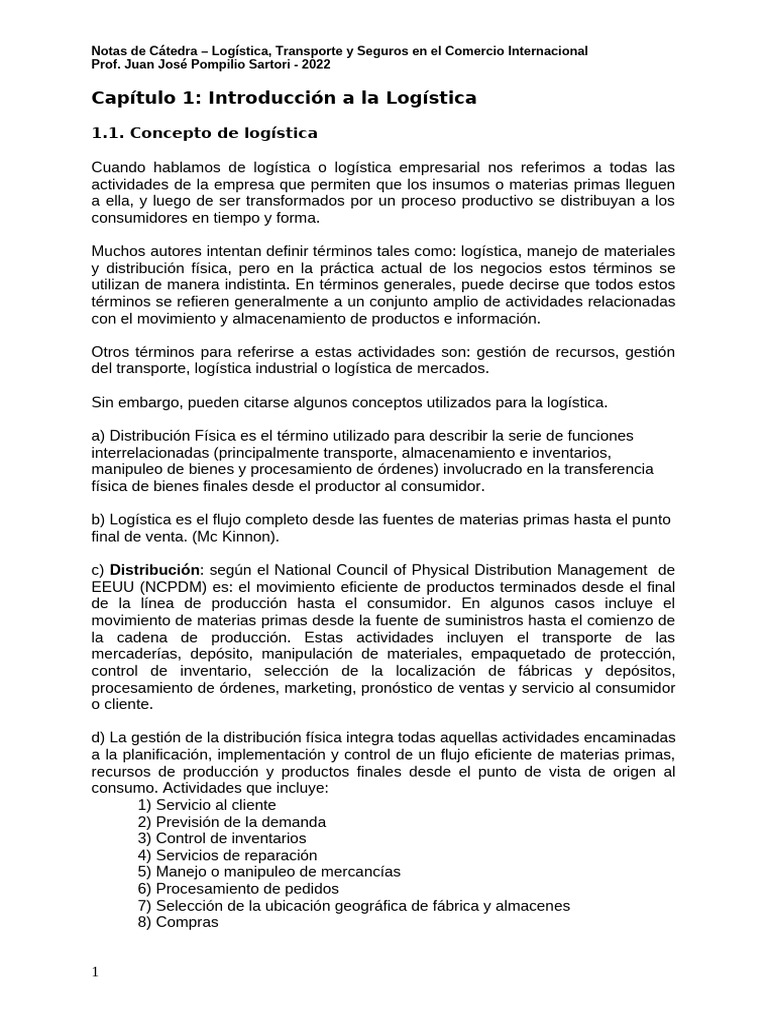 LOGISTICA | PDF