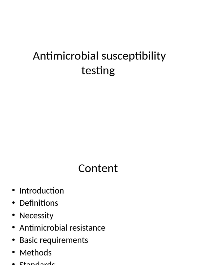 Antimicrobial Susceptibility Testing 2 | PDF