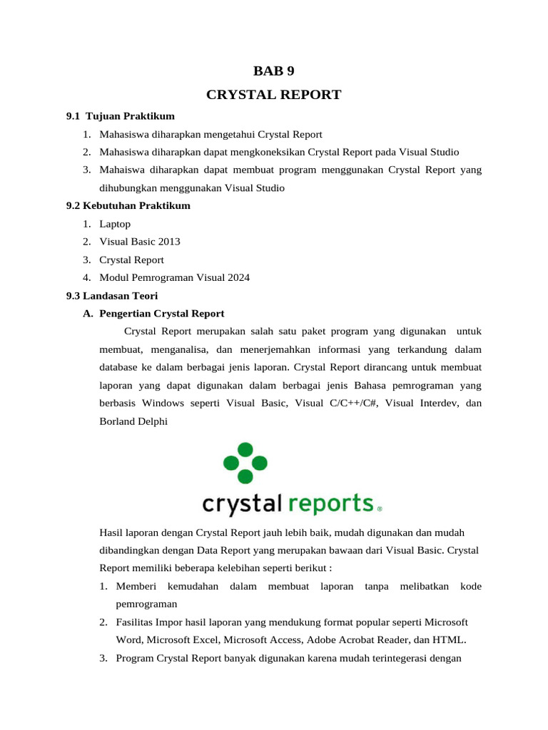 BAB 9 Report FIX! | PDF