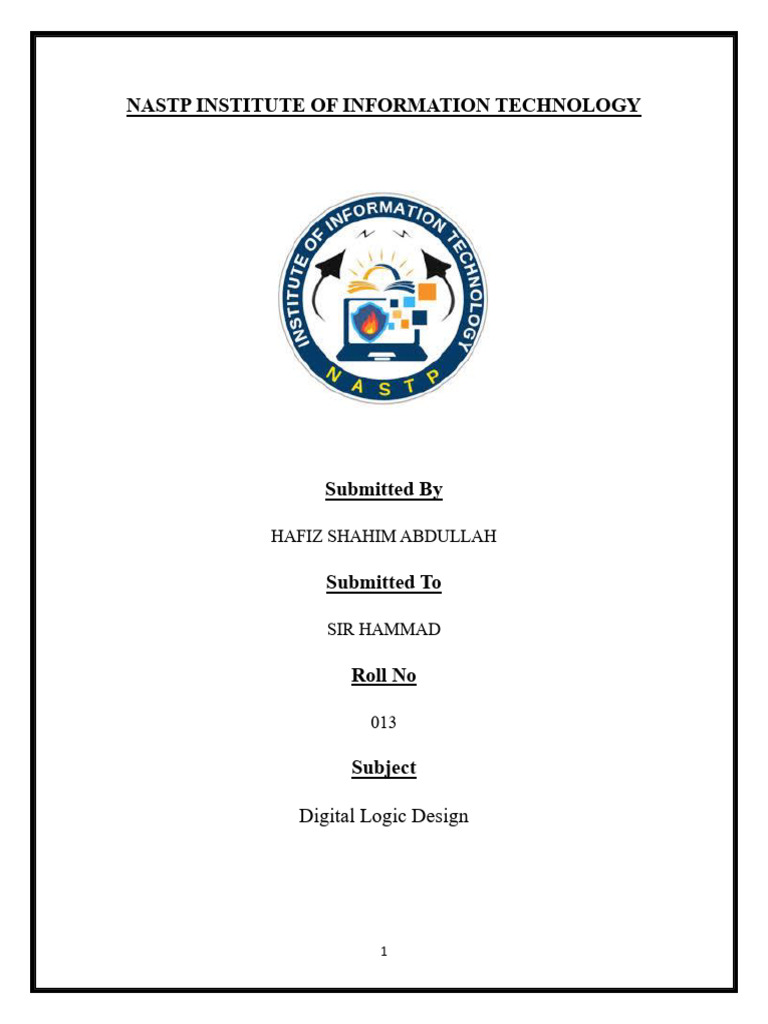 Lab Report 1 DLD | PDF | Technology & Engineering
