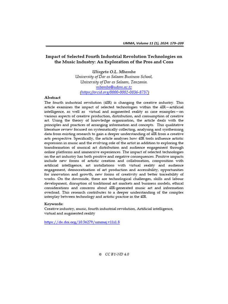 Impact of Selected Fourth Industrial Revolution Technologies On The ...