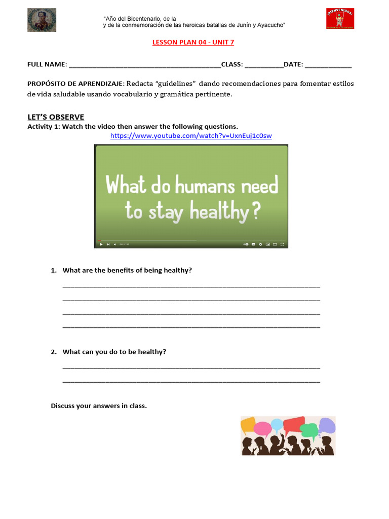 Lesson Plan 4_unit 7_student_fourth Grade | PDF