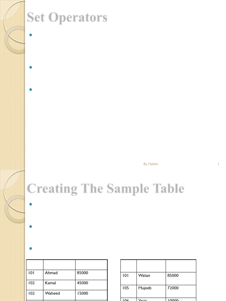 Set Operators | PDF
