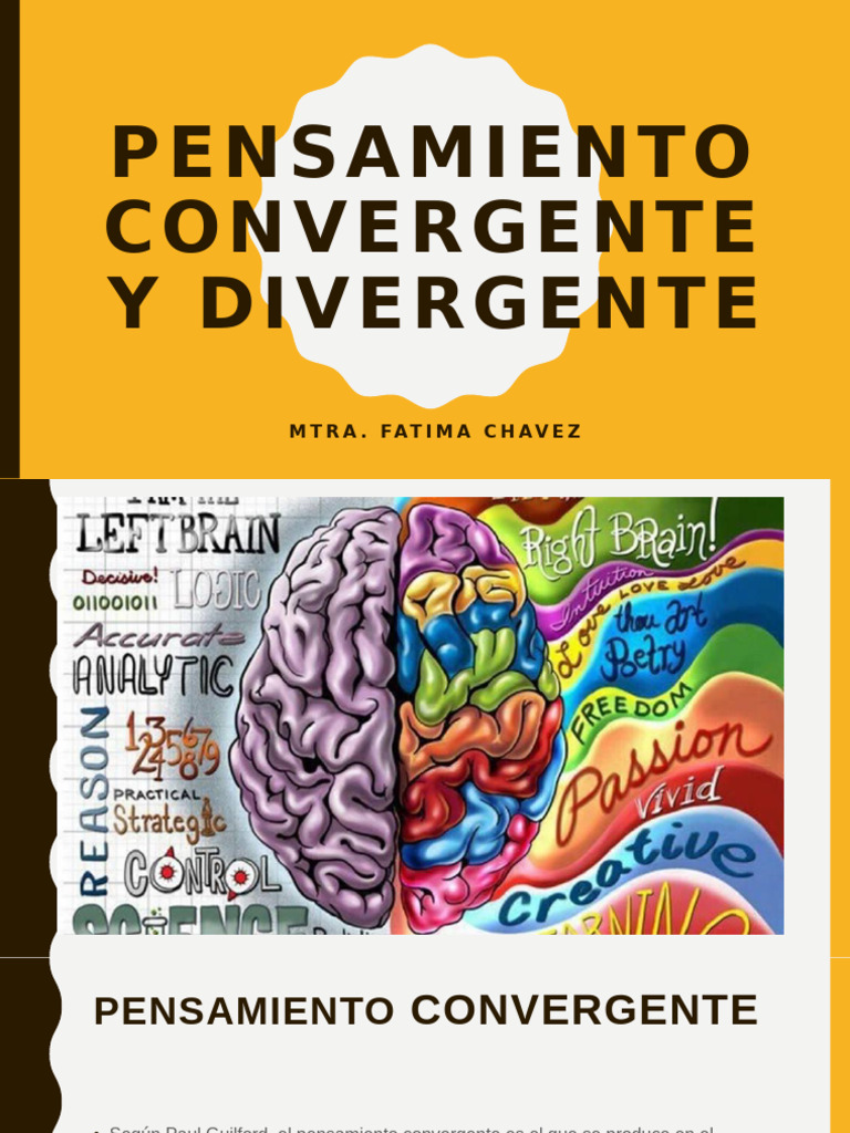 PENSAMIENTO CONVERGENTE Y DIVERGENTE | PDF