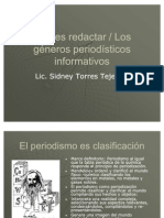 Qué Es Redactar Los Generos Periodísticos Informativos