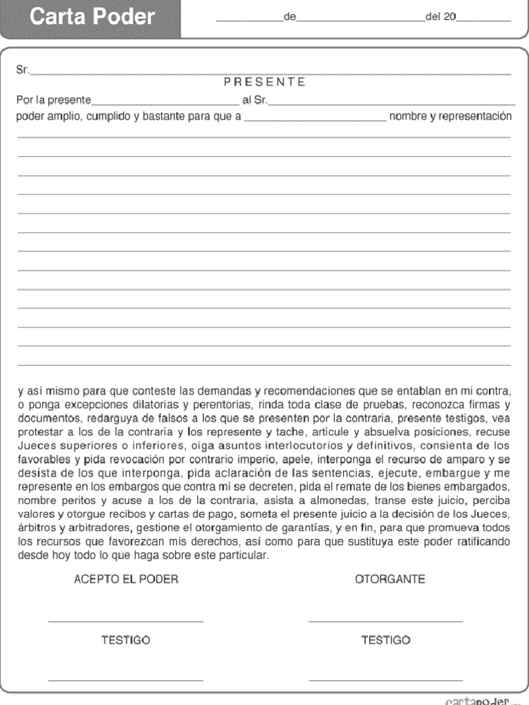 carta poder | PDF