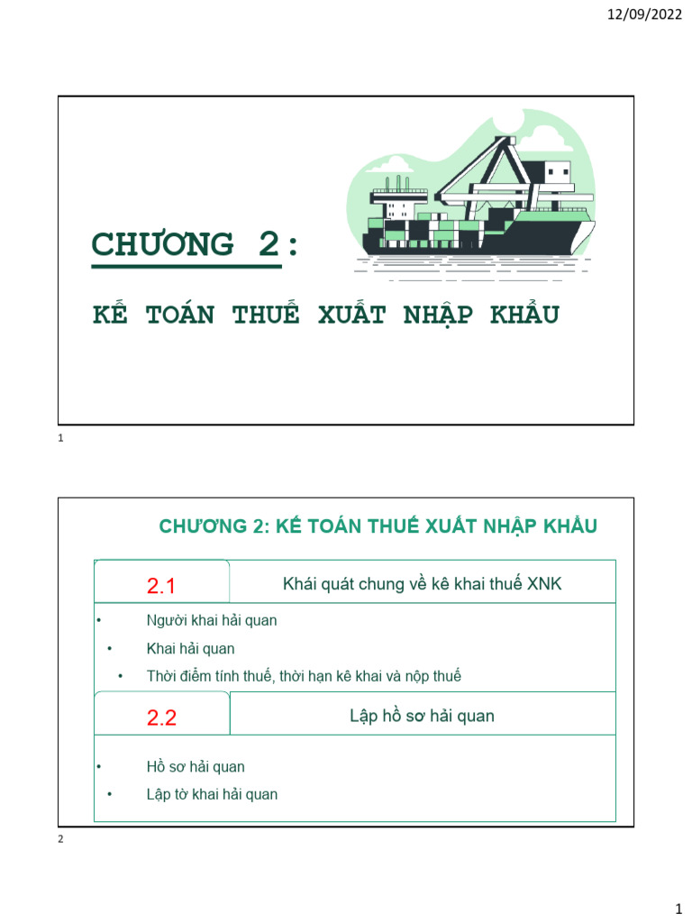 C2. Slide Ke Toan Thue XNK | PDF
