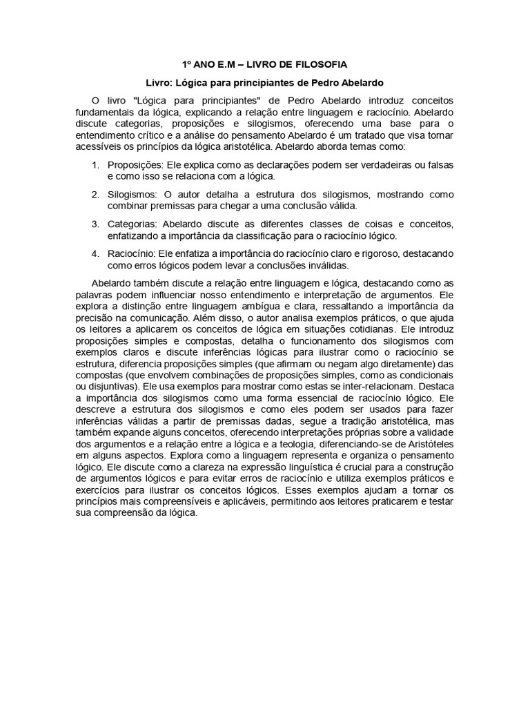 1º Ano Livro de Filosofia | PDF
