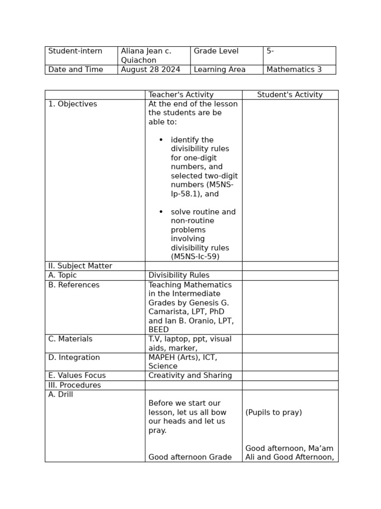MATATAG (Lesson Plan) | PDF