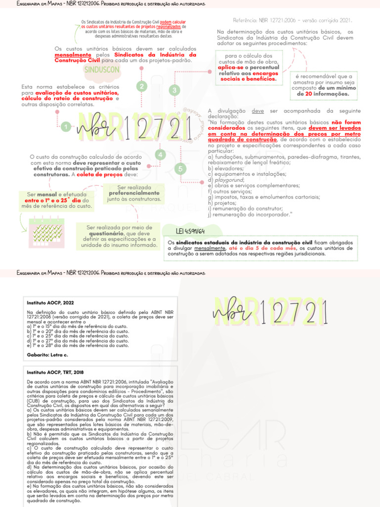 Engenharia em Mapas NBR 12721 V00dez2022 | PDF