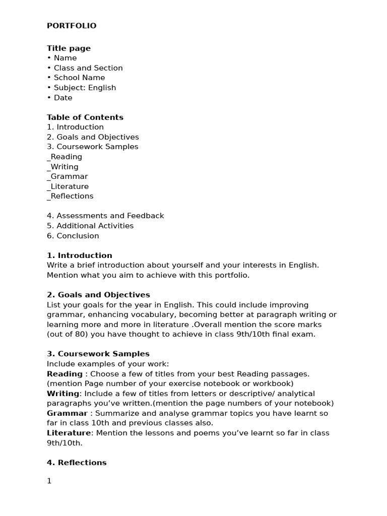 Eng Portfolio Ix - X 2024 | PDF