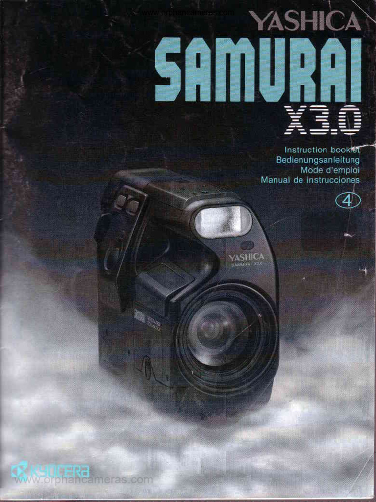 Yashica Samurai X3.0 User Manual | PDF | Flash (Photography) | Camera