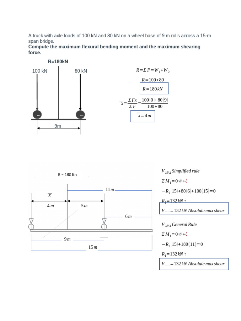 Recitation 6.A. Moving Loads | PDF