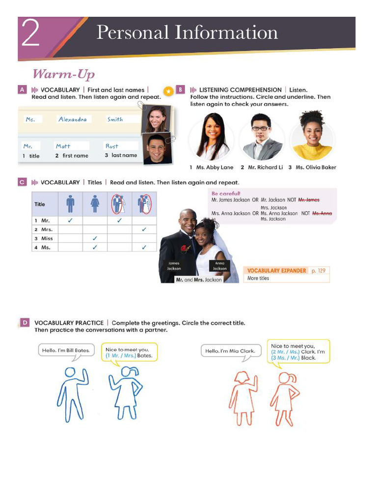 UNIT 2-Personal Information pasle 1 grupo19 | PDF