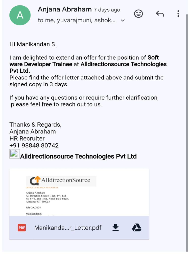 Internship Details Pdf