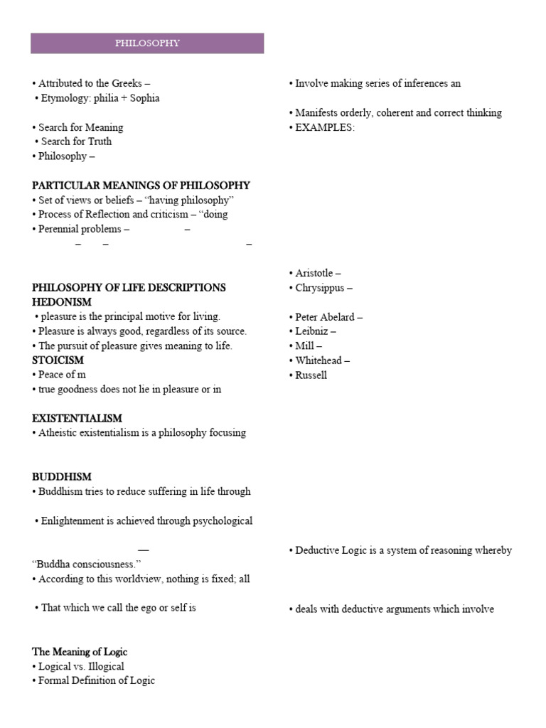Philosophy Reviewer | PDF