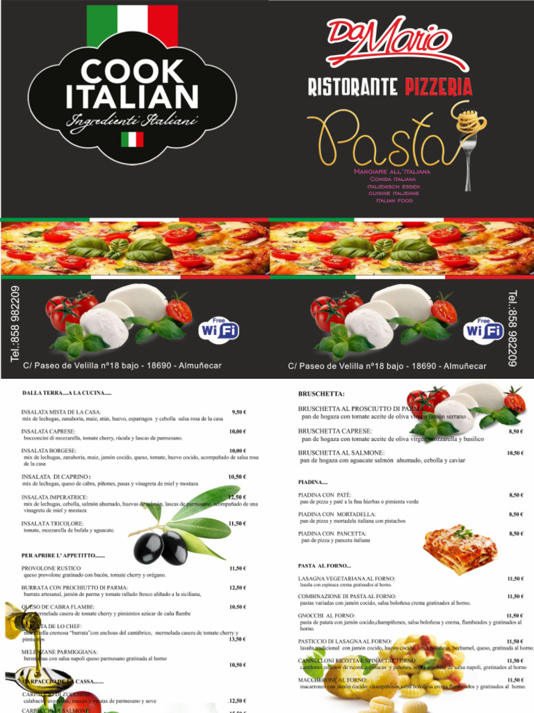Ristorante-Pizzeria-da-Mario-Menu | PDF