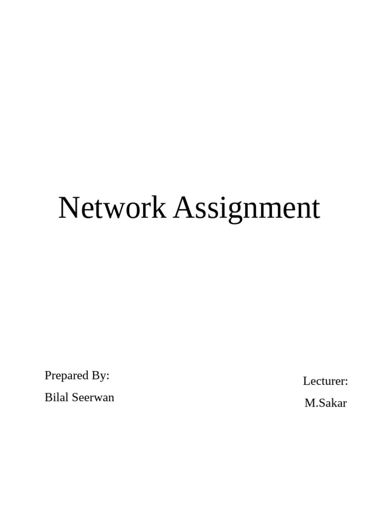Network Assignment | PDF