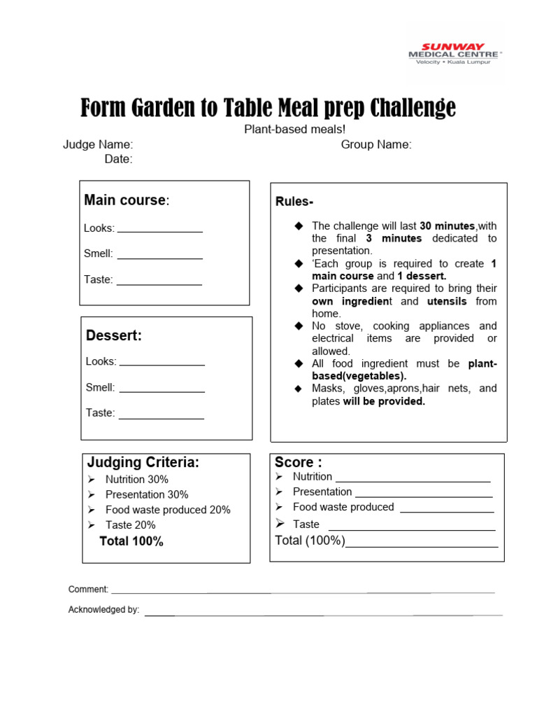 Food cooking contest pdf