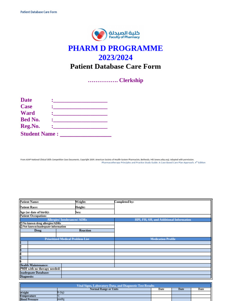 Patient Care Form | PDF