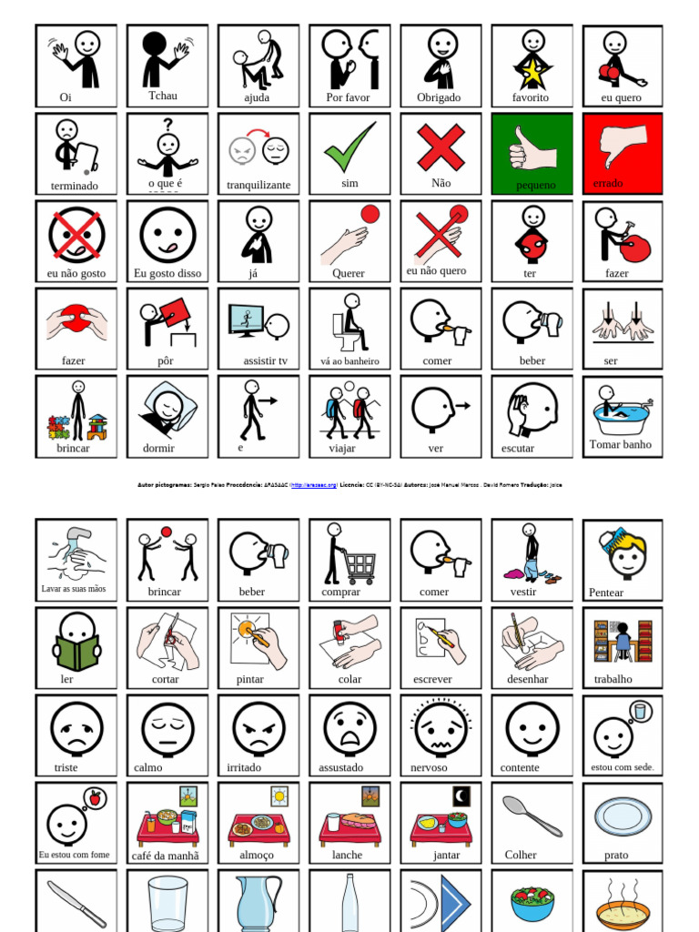 BR Repertório Pictogramas Caderno Comunicação | PDF | Alimentos | Culinária