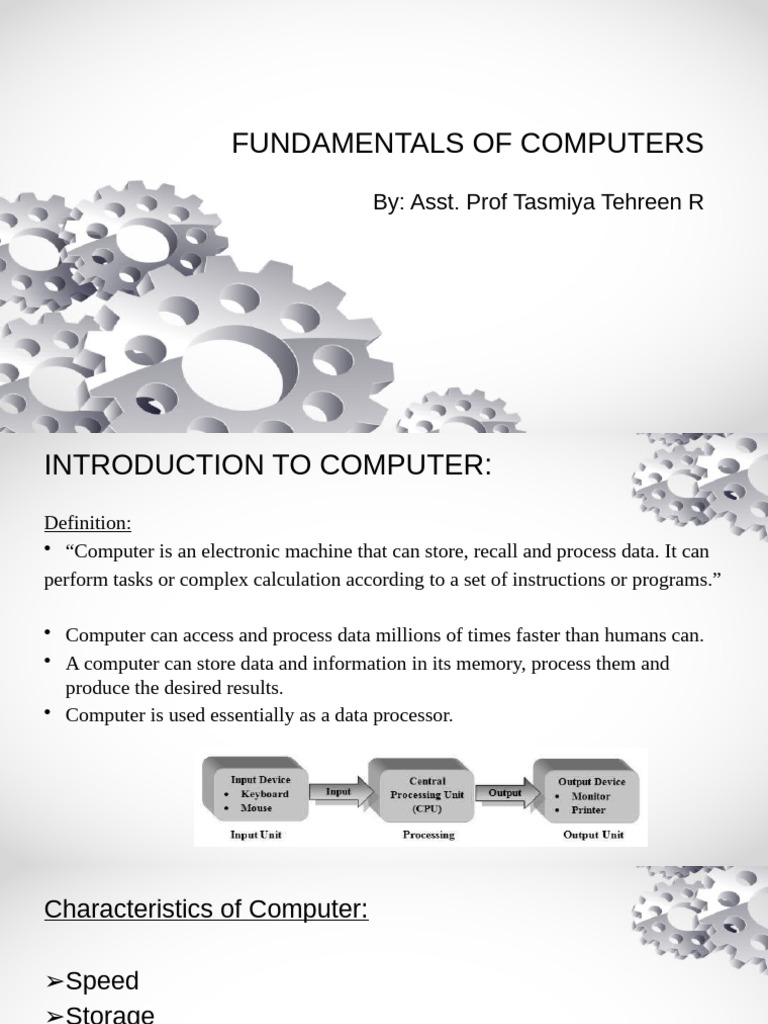 Fundamentals of Computers | PDF