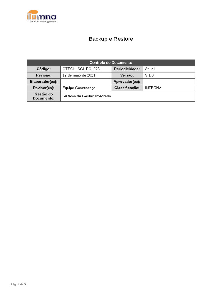 GTECH SGI PG 025 Backup e Restore | PDF