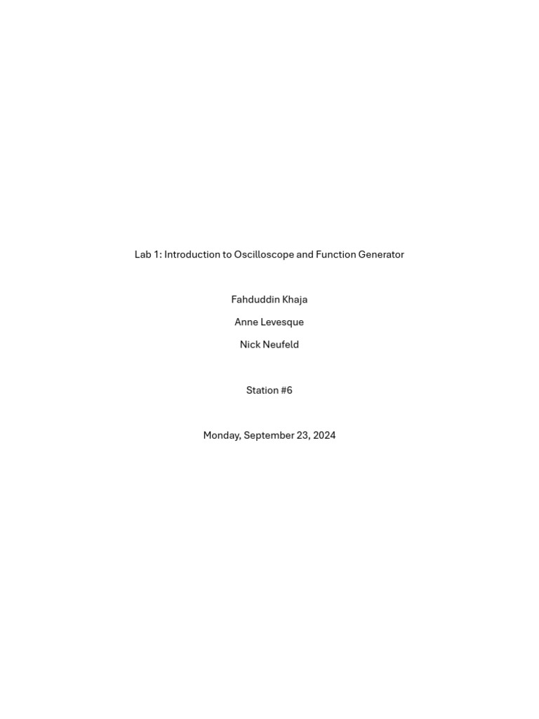 Physics Lab 1 | PDF