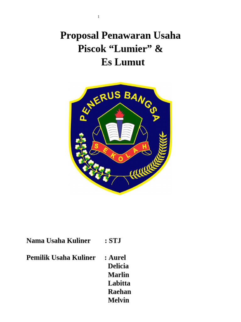 Proposal Kelompok 2 (Piscok& Es Lumut) | PDF