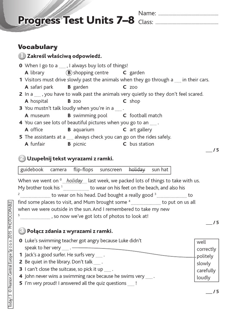 Progress Test 7 8 Dyslexia | PDF