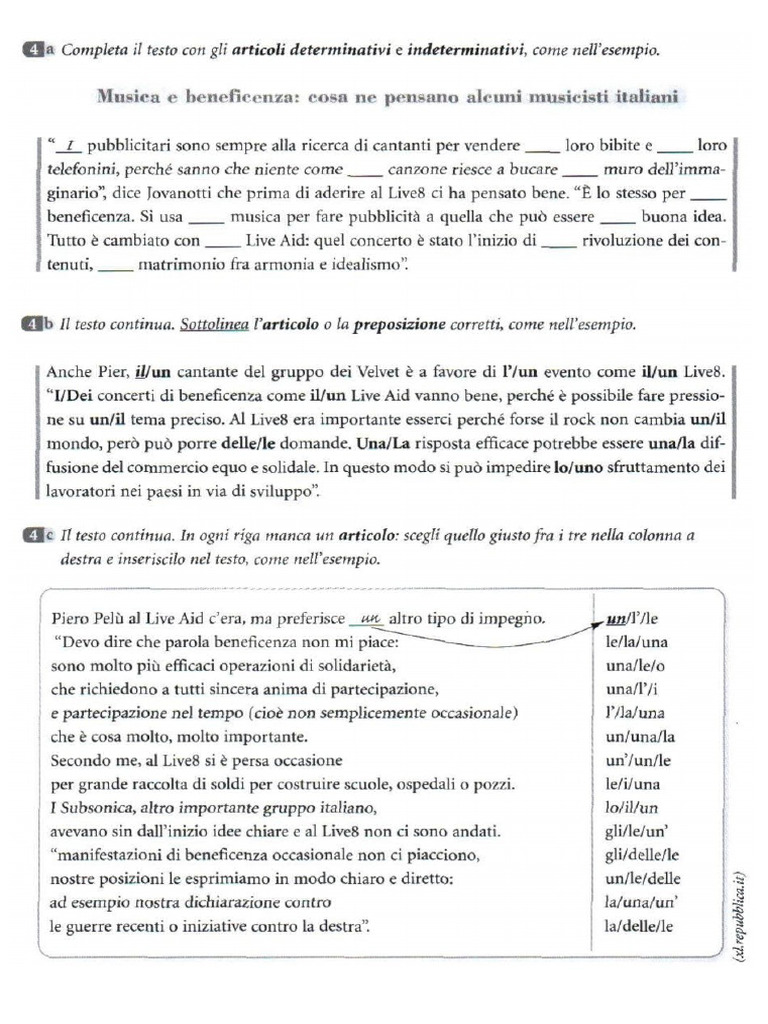 Articoli Partitivi e Preposizioni Articolate | PDF