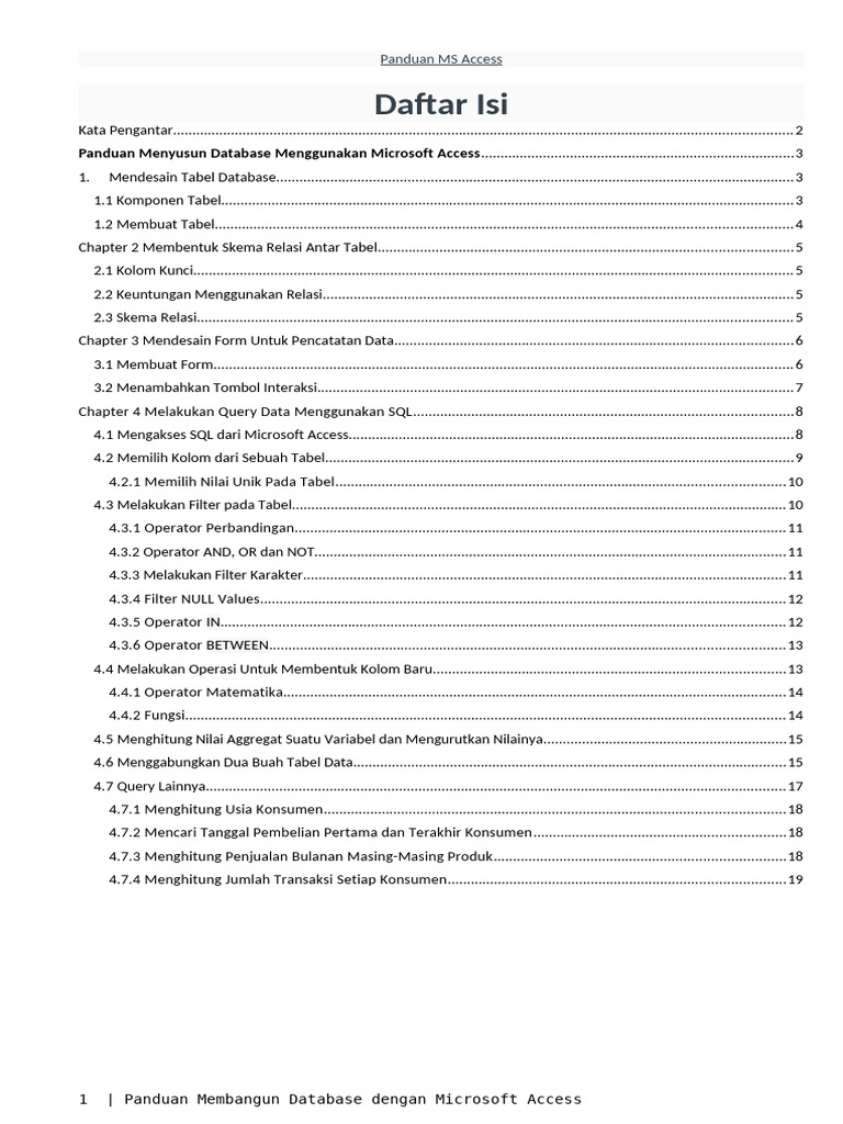Panduan ms access pdf