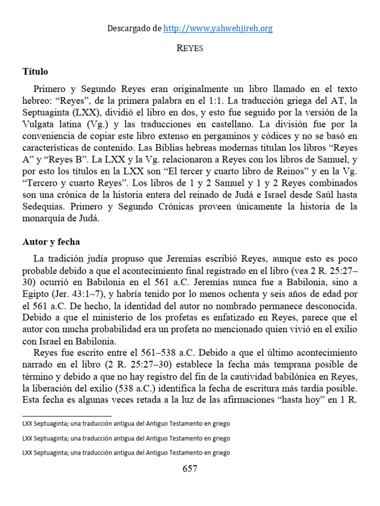 1 y 2 Reyes - Intro, Notas, y Cuadros | PDF