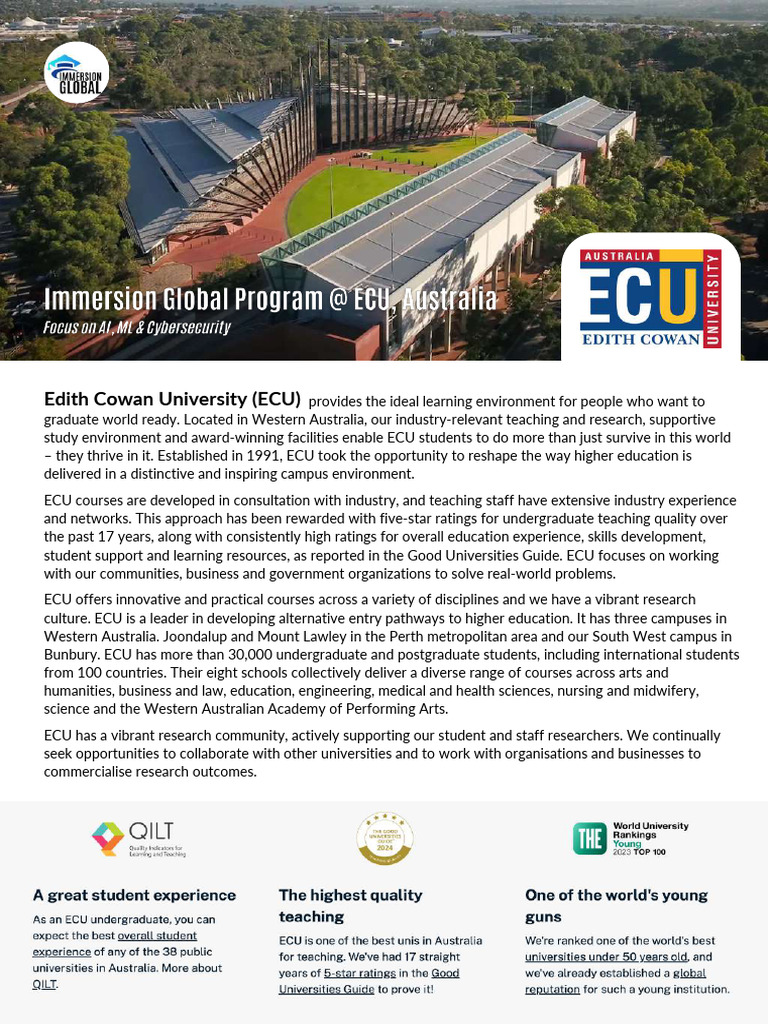IG Program at ECU, Australia - Aug'2024 | PDF
