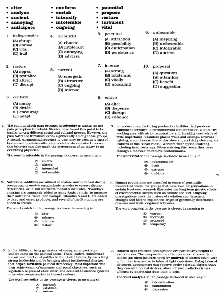 TOEFL 3 Exercise | PDF