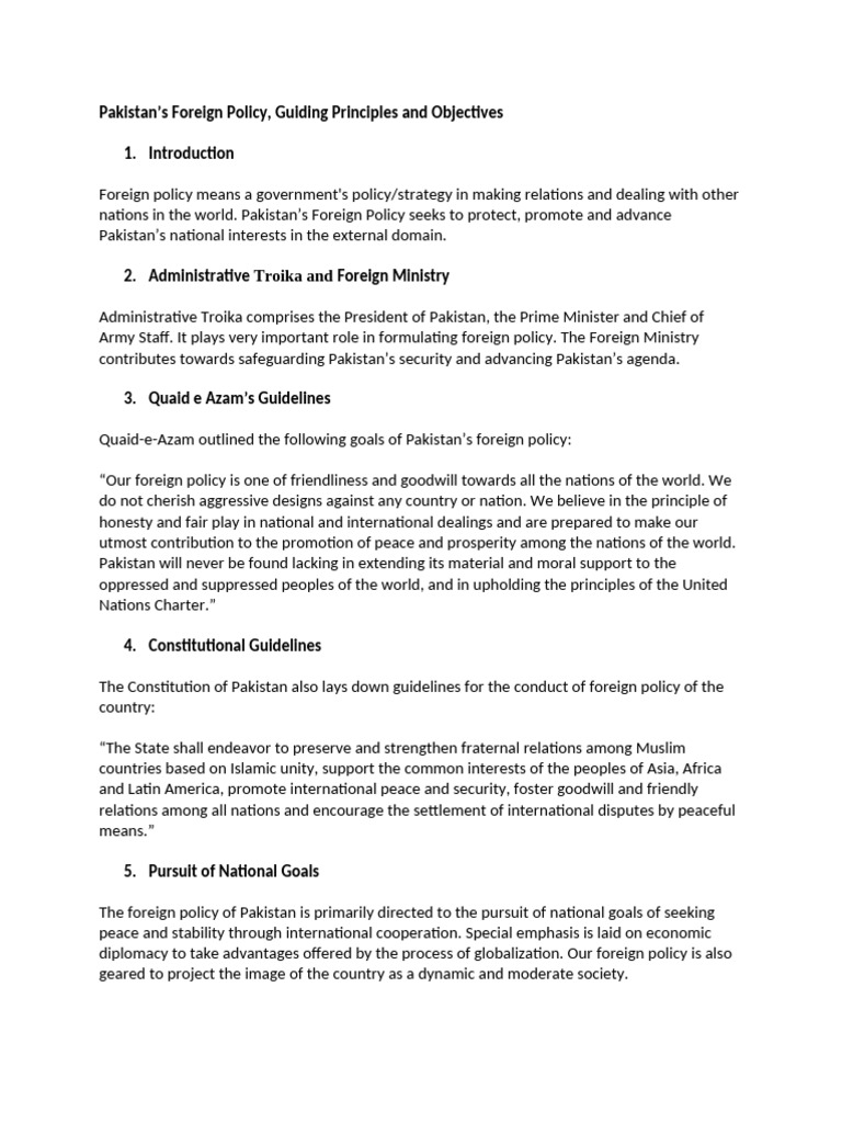 Foreign Policy | PDF