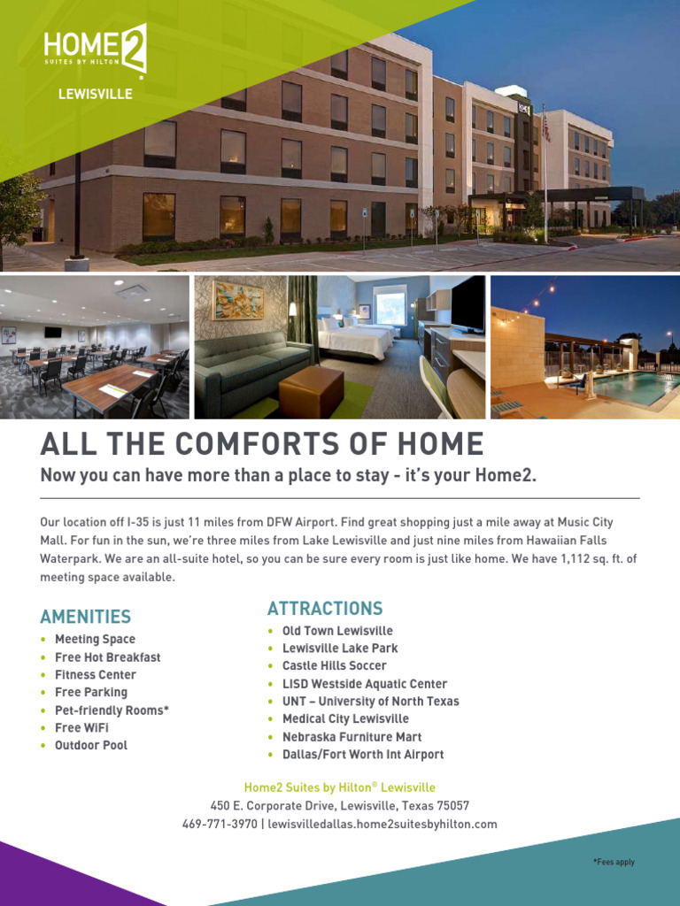 Home2 Suites Lewisville Factsheet 2023 Print | PDF