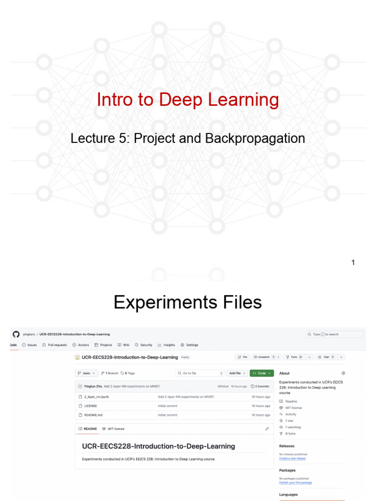 Lecture 05 - Project - and - Backprop | PDF
