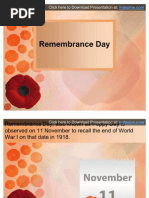 Download Remembrance Day PowerPoint Presentation by Indezine SN7799855 doc pdf